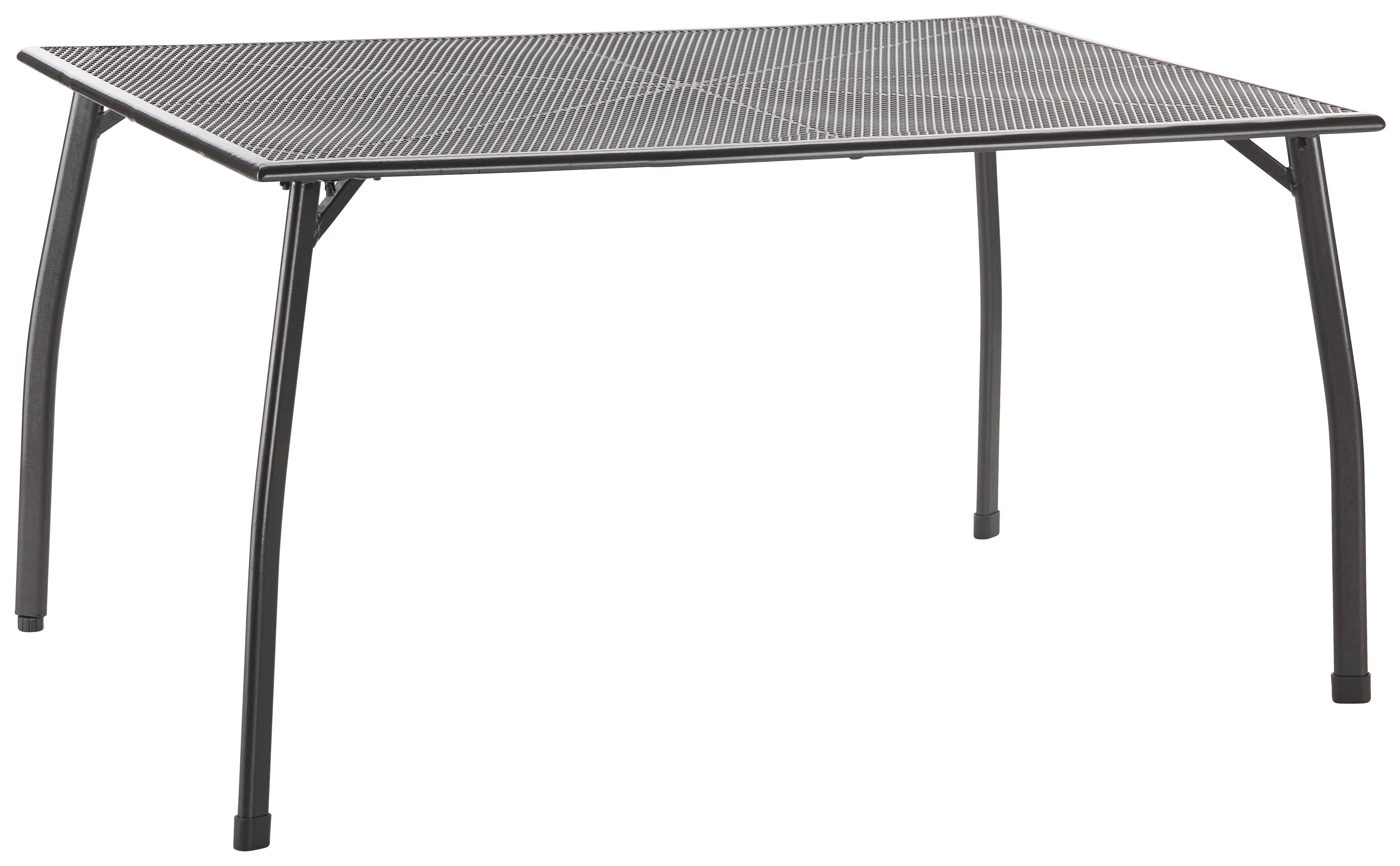 Gartentisch Bratislava in Silberfarben - Silberfarben, Kunststoff/Metall (140/74/90cm) - Mömax