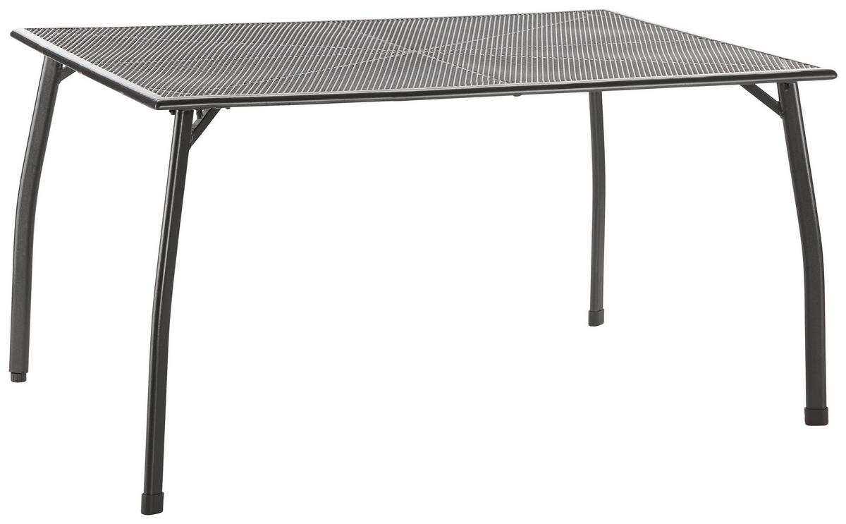 Gartentisch Bratislava in Silberfarben - Silberfarben, Kunststoff/Metall (140/74/90cm) - Mömax