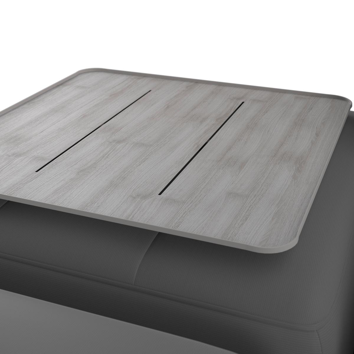 Kerti Garnitúra Mara - fekete/sötétszürke, Modern, műanyag/textil (186/61/76,5cm) - Bessagi Garden