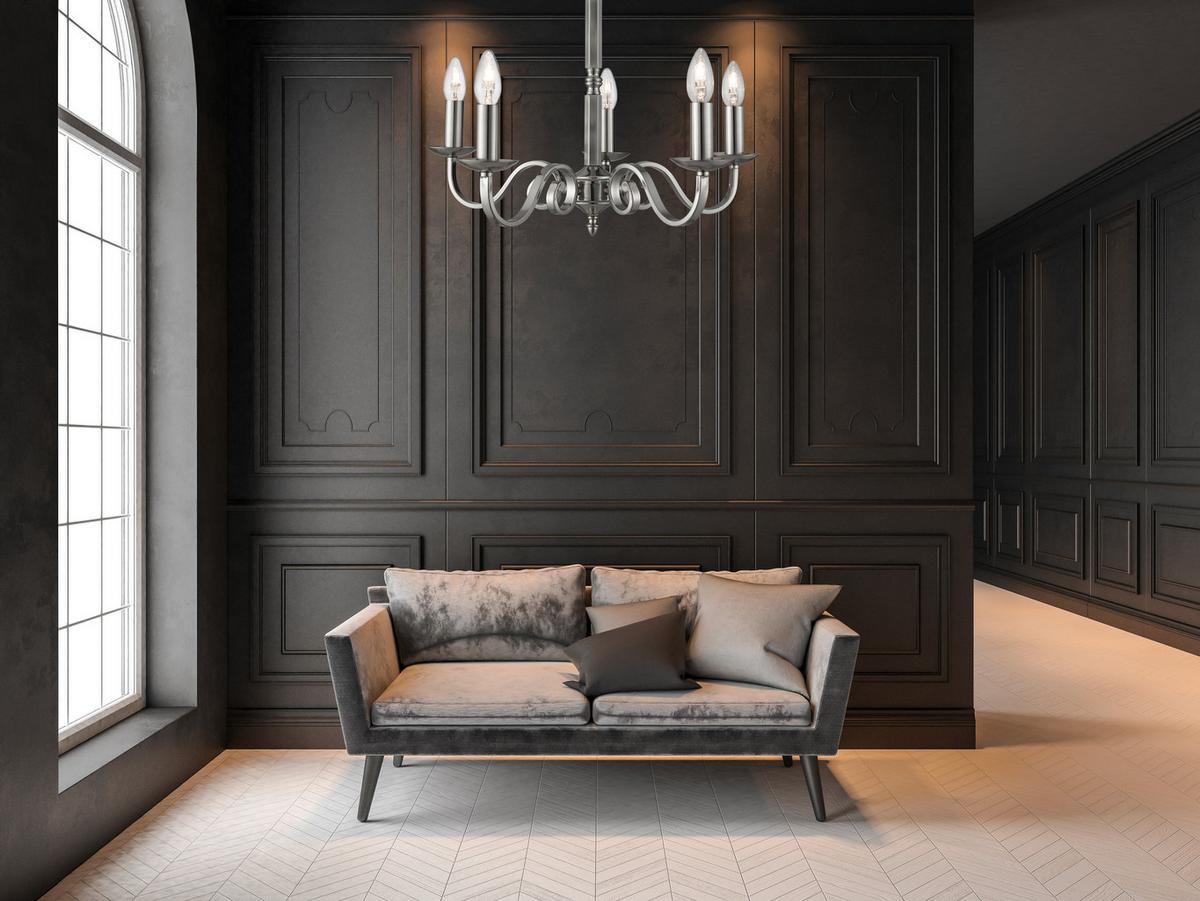 Csillár 1505-5ss Richmond - ezüstszínű, Konventionell, fém (52/94cm)