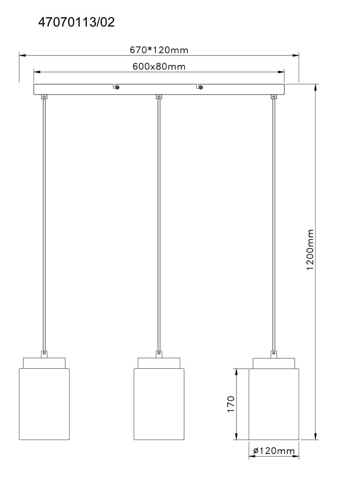 LAMPA WISZĄCA MAJA - czarny/szary, Trend, metal/szkło (67/12/120cm) - Novel