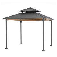 Pavillon Gazebo Pasu Anthrazit - Anthrazit, Basics, Metall (300/295/300cm) - Modante