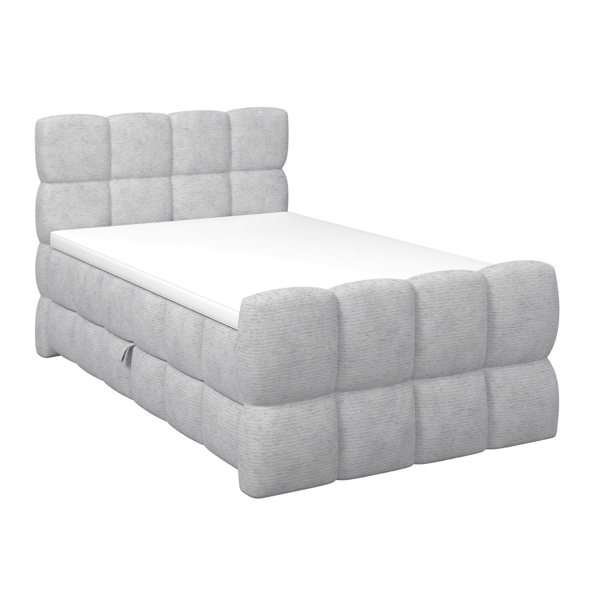 Postelja Boxspring Brisbane, Barva Šampanjca, 120x200 - barve šampanjca/črna, Trend, kovina/umetna masa (120/200cm) - Premium Living