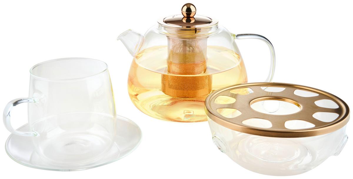 IMBRYK DO HERBATY 077384 - przejrzysty, Design, szkło (19/15,5/17,3cm) - Leonardo