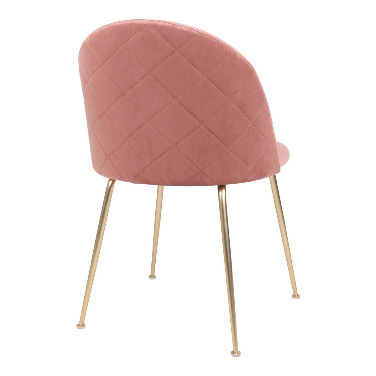 Stuhl-Set Geneve 2er-Set Rosa/Messingfarben - Messingfarben/Rosa, MODERN, Textil/Metall (51/78/56cm) - MID.YOU