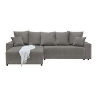 Ecksofa Alatri Dunkelgrau - Dunkelgrau/Schwarz, MODERN, Kunststoff/Textil (289/90/176cm) - Based