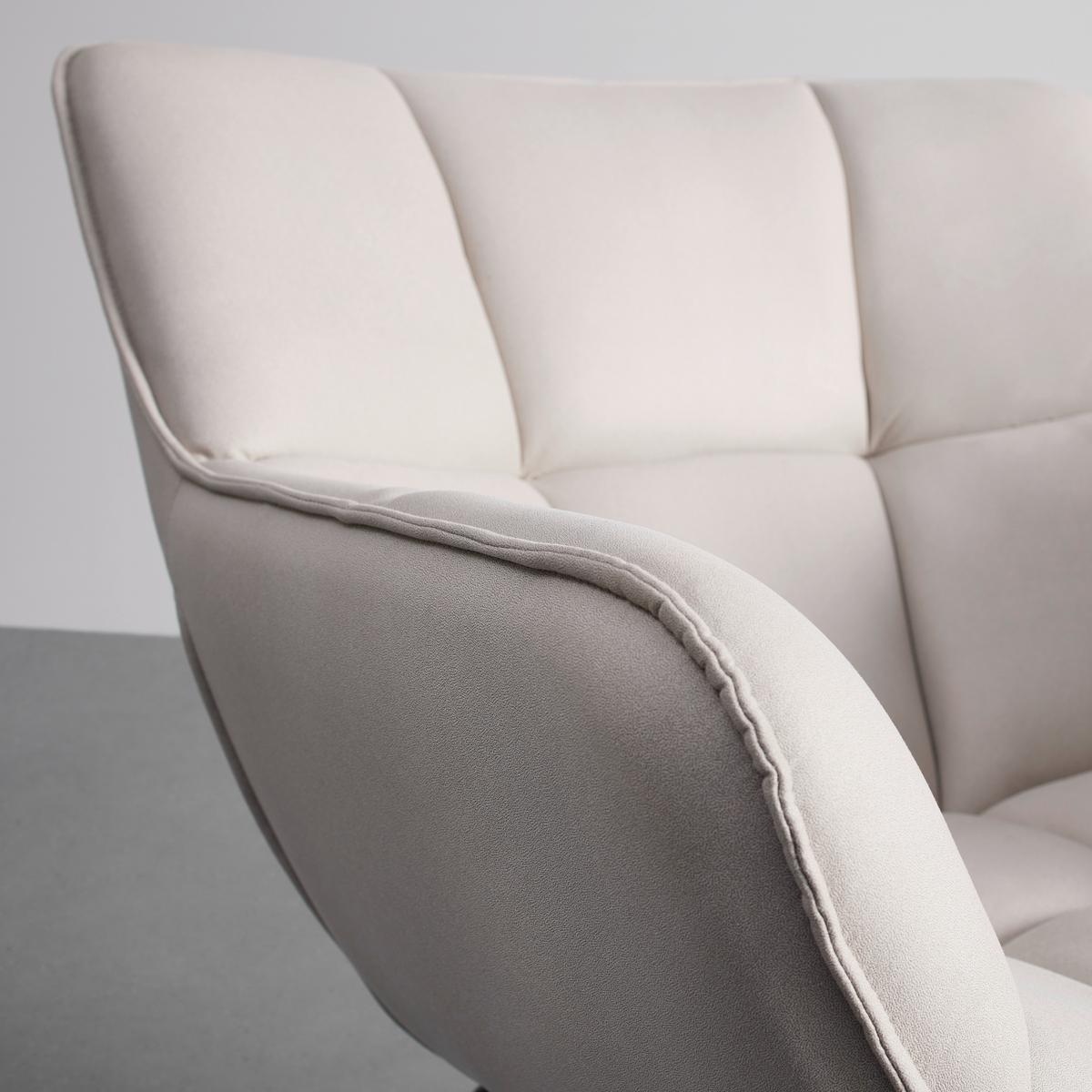 Sessel Robin ca. 72x78 cm hellgrau - Hellgrau/Schwarz, MODERN, Textil/Metall (72/78/81cm) - Bessagi Home