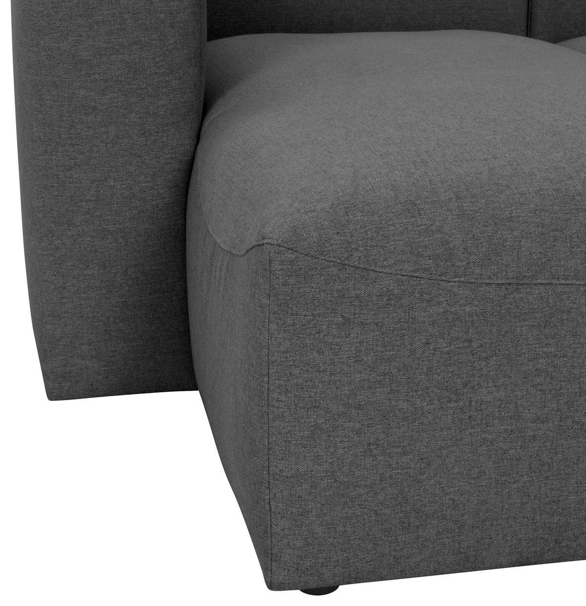 WOHNLANDSCHAFT LENA - Anthrazit, Design, Kunststoff/Textil (160/275/235cm) - Max Winzer