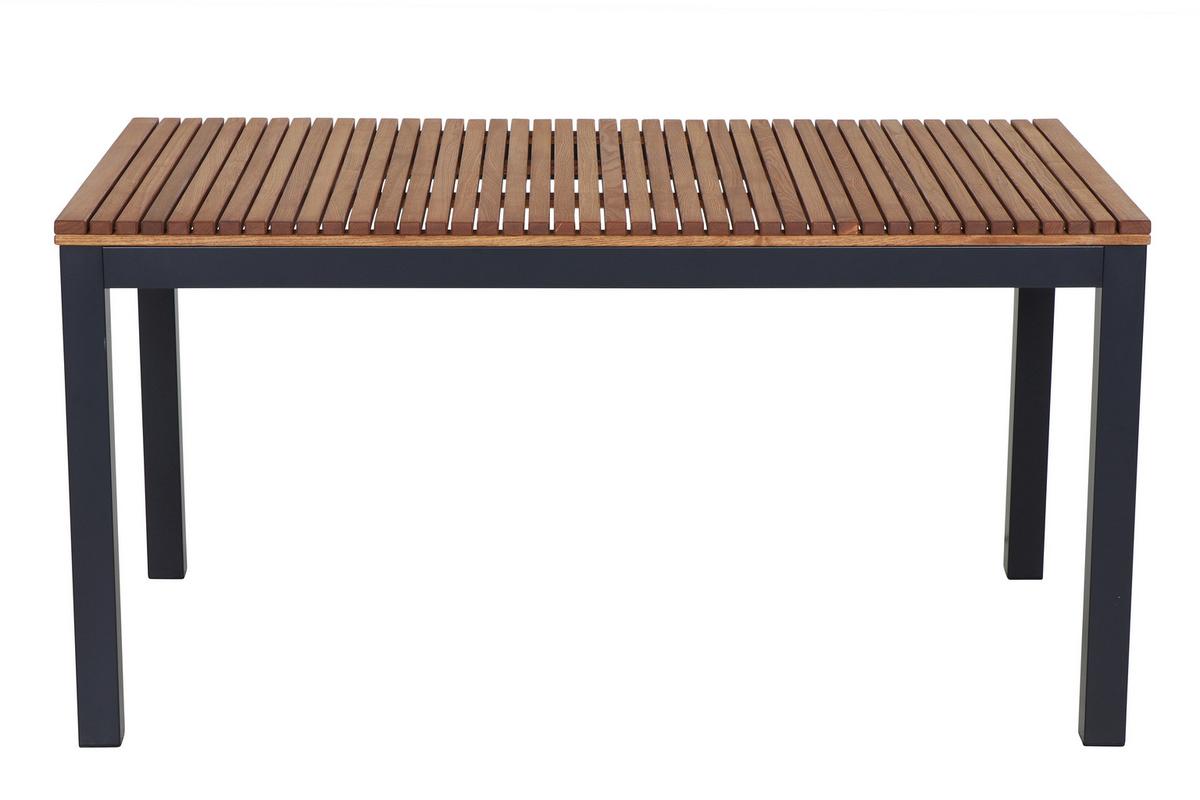 GARTENTISCH N86395 - Anthrazit/Robinienfarben, KONVENTIONELL, Holz/Metall (160/90/76cm) - Siena Garden