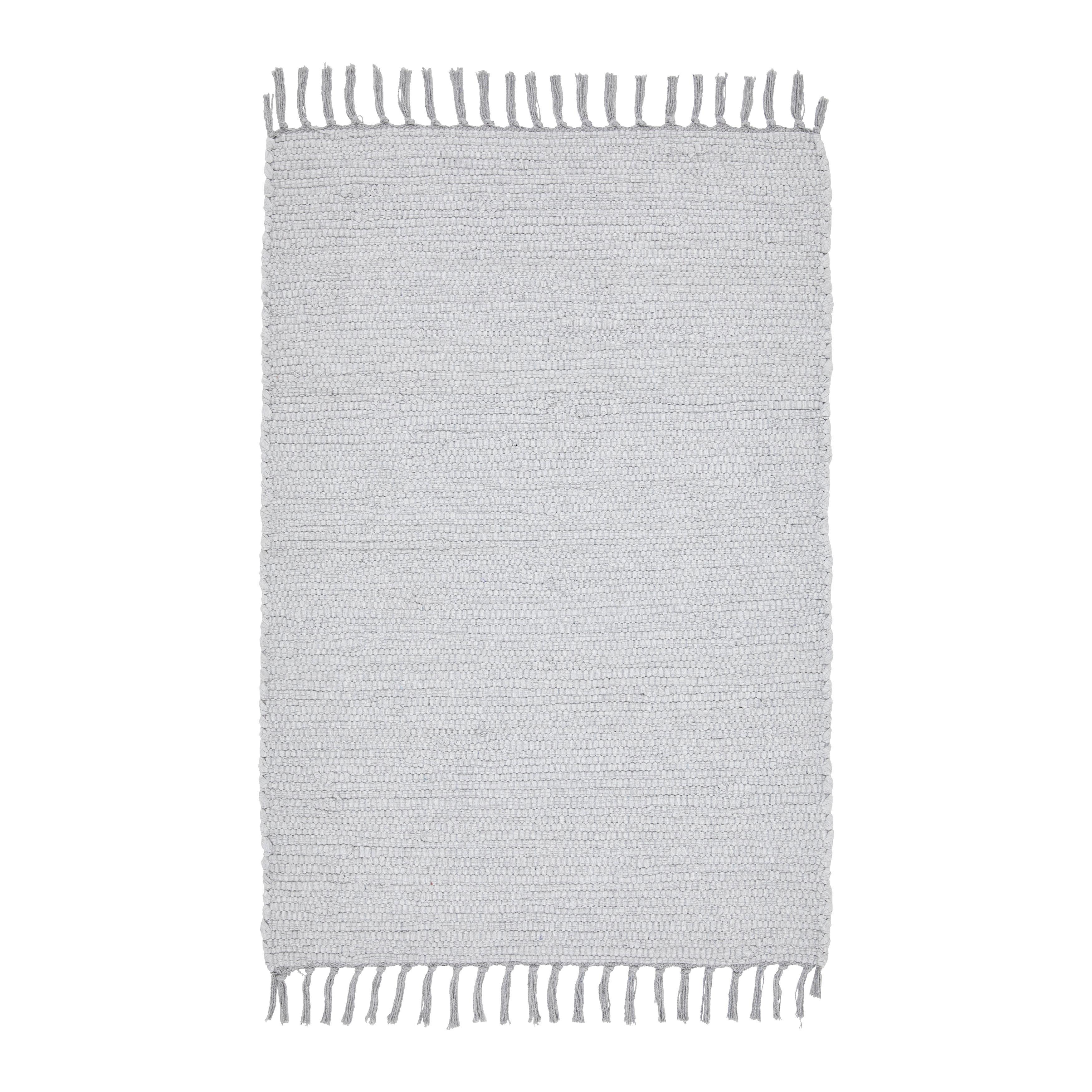 Fleckerlteppich Julia 1 in Silber/Grau ca. 60x90cm - Silberfarben/Grau, ROMANTIK / LANDHAUS, Textil (60/90cm) - Modern Living