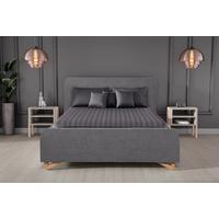 Oblazinjena Postelja Flamingo, Antracit, 180x200cm - svetlo rjava/črna, Moderno, kovina/umetna masa (180/200cm) - MID.YOU