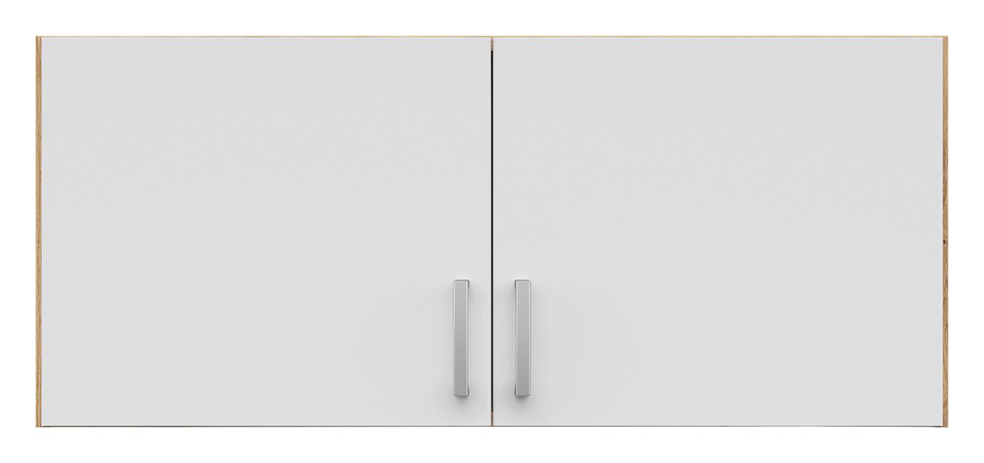 Nastavek Za Omaro Brando, Bela, Hrast, Š. 91 Cm - srebrne barve/hrast artisan, Konvencionalno, umetna masa/leseni material (91/39/54cm)