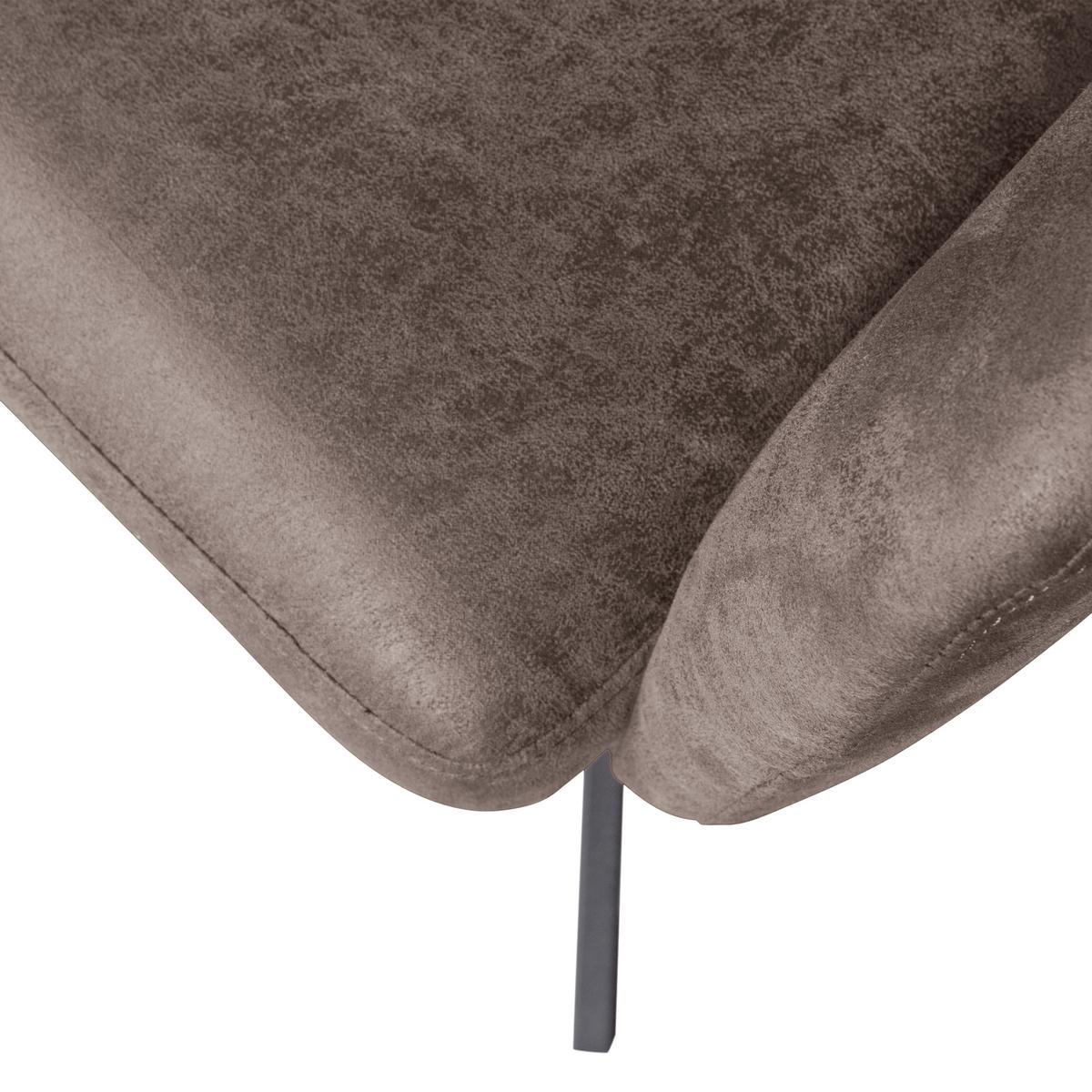 Armlehnstuhl-Set Fenne Grau/Schwarz B: 58cm - Schwarz/Grau, MODERN, Textil/Metall (58/80/60cm) - Livetastic