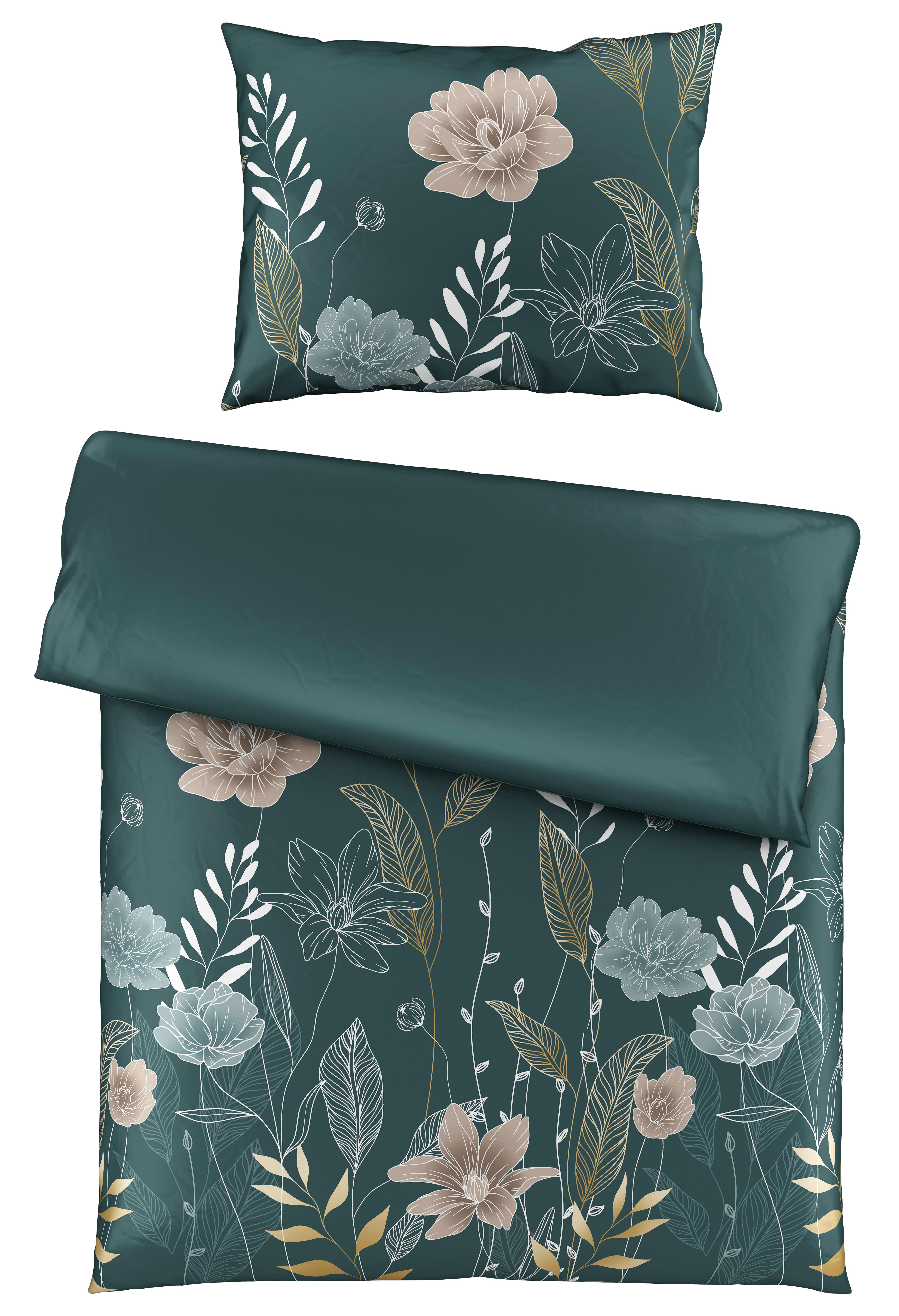 Ágyneműhuzat-garnitúra Nala - zöld, Romantik / Landhaus, textil (140/200cm) - Mömax