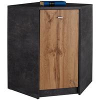 Komoda 4-You Yuk10 - siva/barve hrasta, Moderno, leseni material (60,9/85,4/60,9cm) - Mömax