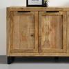 DRESSOIR EVEREST -EXKLUSIV- - Natuurlijke kleuren/Zwart, Natur, Hout/Metaal (160/85/40cm) - Mömax