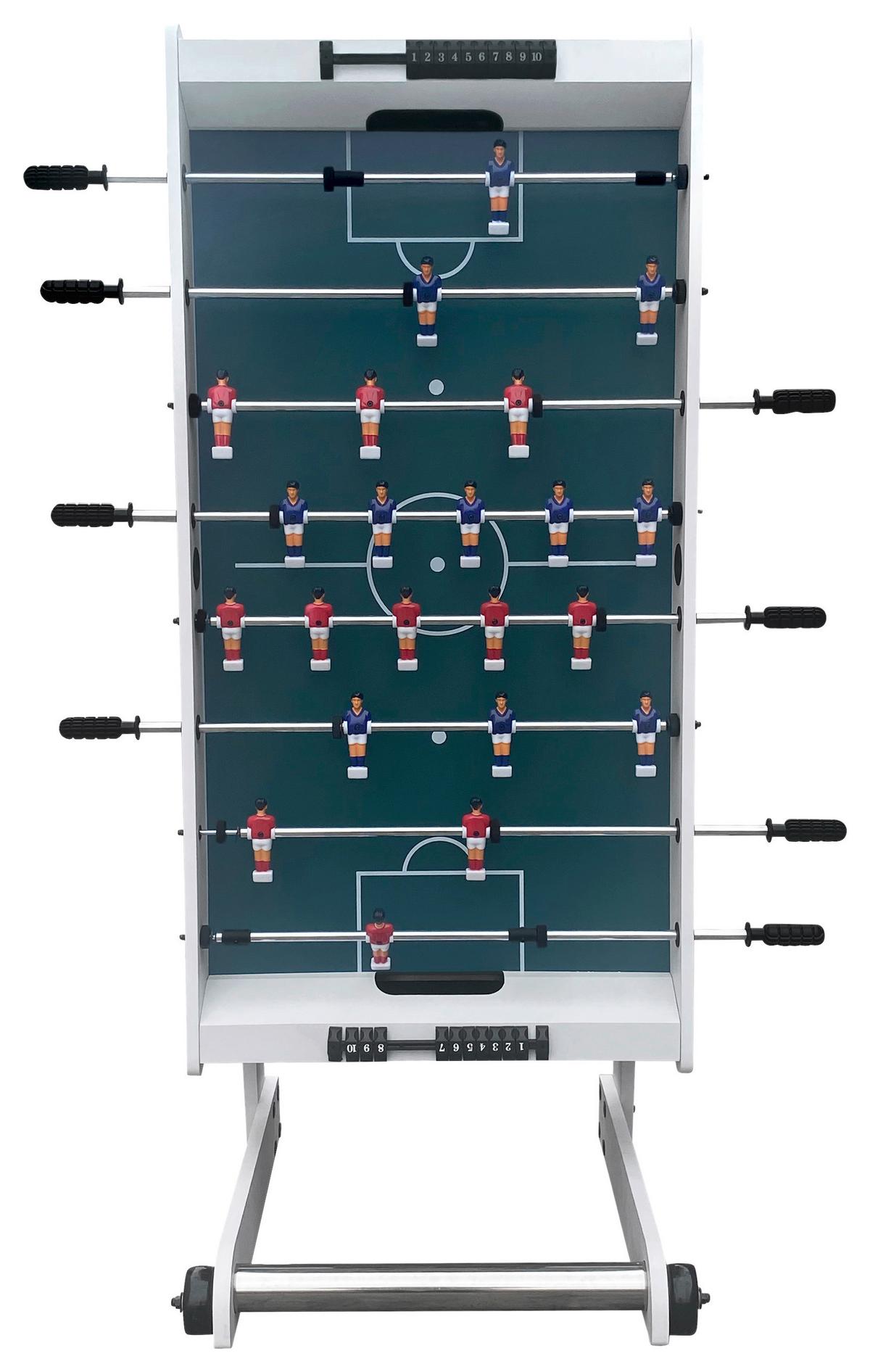 Tischfußball Weiß - Weiß, KONVENTIONELL, Holz/Kunststoff (61/81/122cm) - Ambia Garden