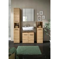 BADEZIMMER ICE - Schwarz/Eiche Artisan, Basics, Holzwerkstoff/Kunststoff (120cm) - MID.YOU