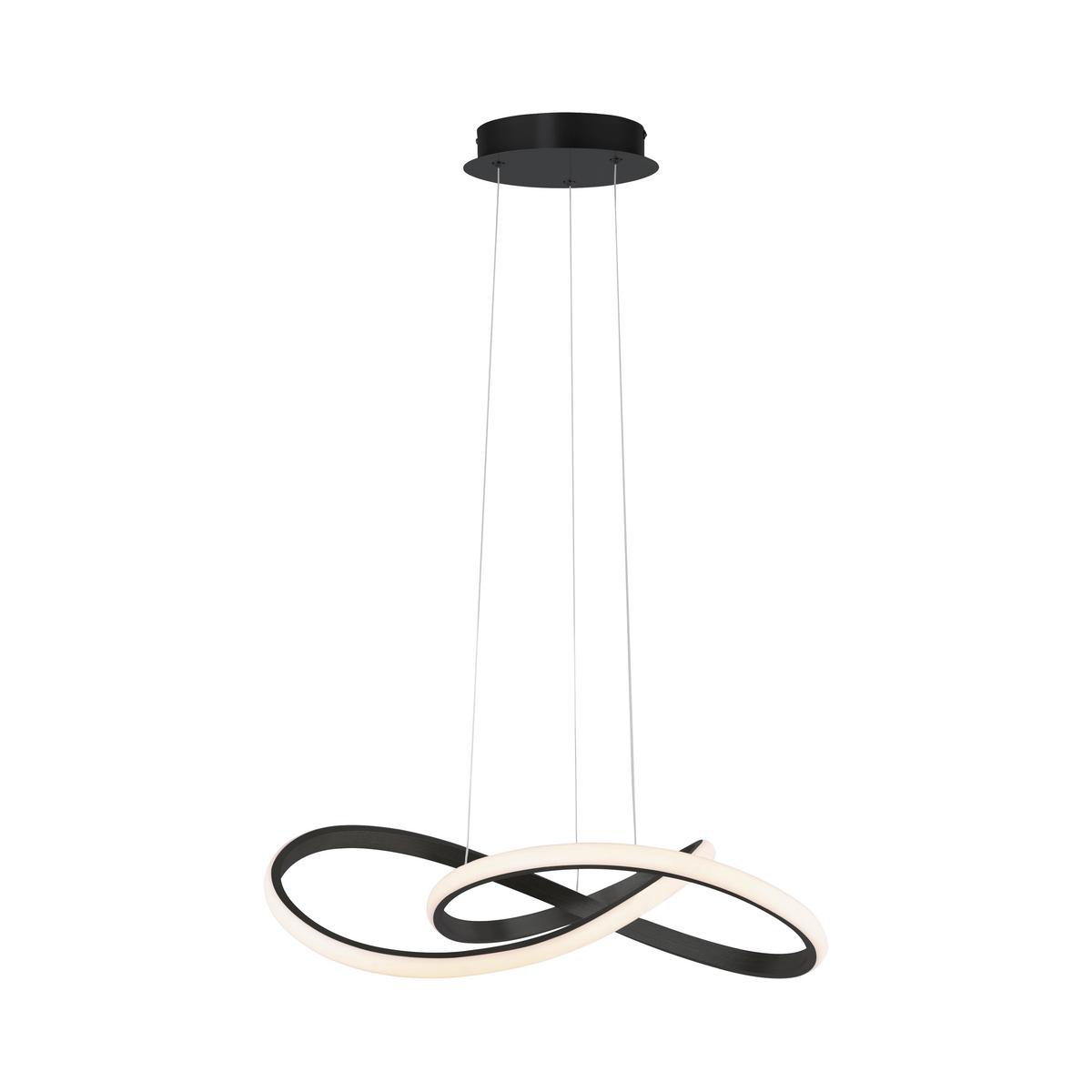 LED-Hängeleuchte Maria max. 29,50 Watt - Schwarz, Design, Metall (5,7/5,7/120cm)