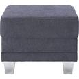 Hocker Anthrazit - Chromfarben/Dunkelgrau, MODERN, Kunststoff/Textil (60/46/60cm) - Modern Living Hocker Anthrazit - Chromfarben/Dunkelgrau, MODERN, Kunststoff/Textil (60/46/60cm) - Modern Living