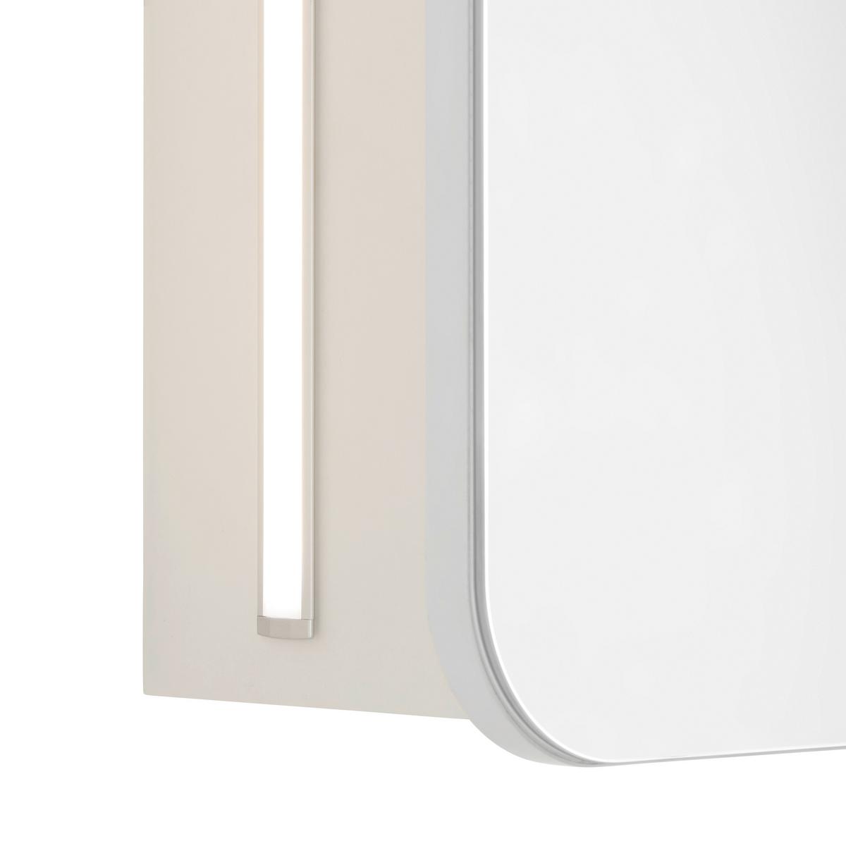 Spiegelschrank Elias Weiß - Weiß, MODERN, Glas/Holzwerkstoff (100/60/18cm) - Mömax