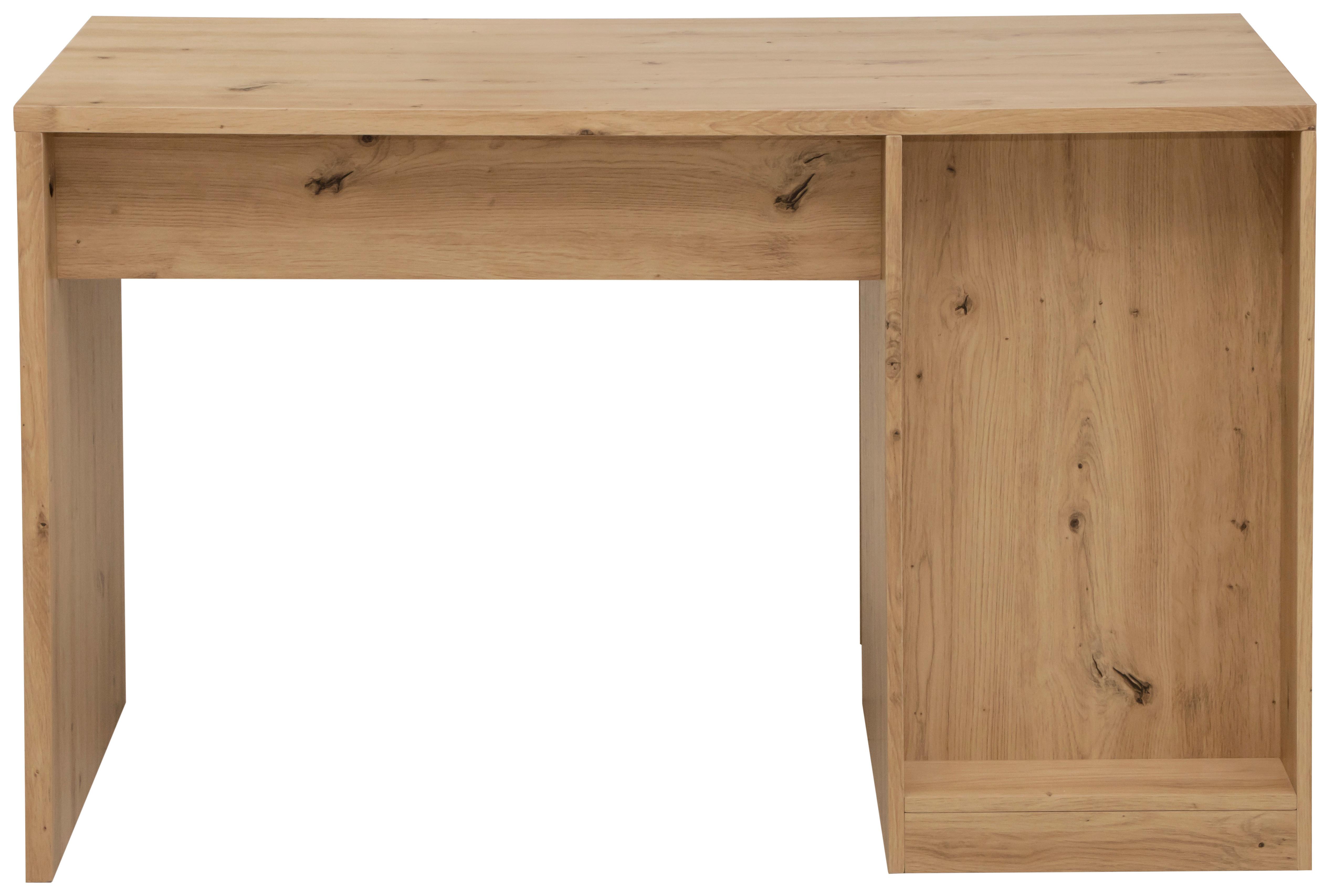 SKRIVBORD HUGO - ek Artisan/ekfärgad, Modern, trämaterial (120/60/75cm) - Mömax