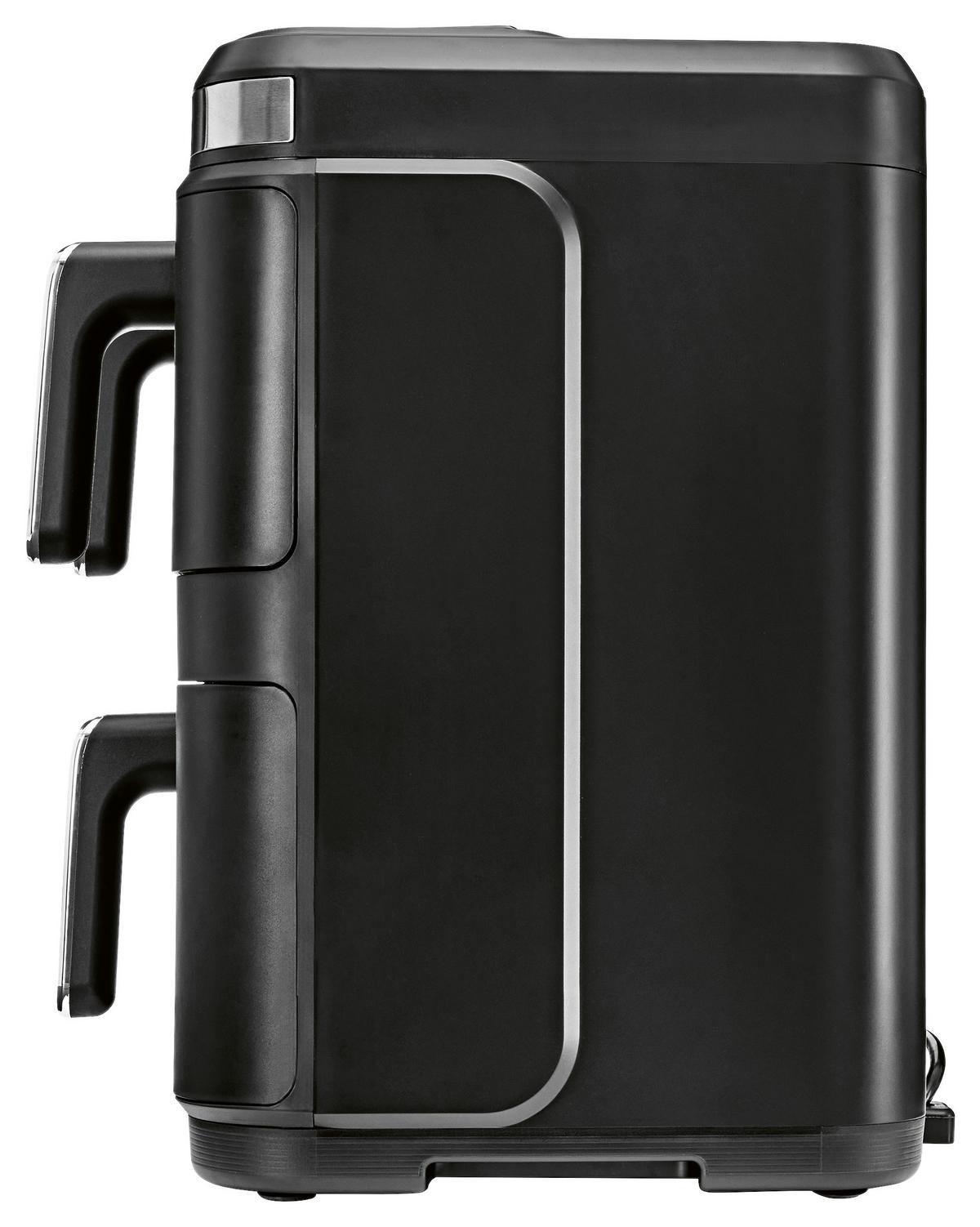 Heißluftfritteuse Gourmetmaxx Schwarz/Edelstahlfarben - Edelstahlfarben/Schwarz, MODERN, Kunststoff/Metall (37,7/37,5/43cm)