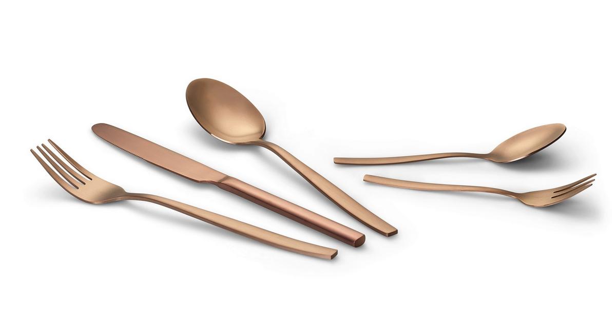Jedilni Pribor Tavira, 30-Delni - barve brona, Basics, kovina - Echtwerk