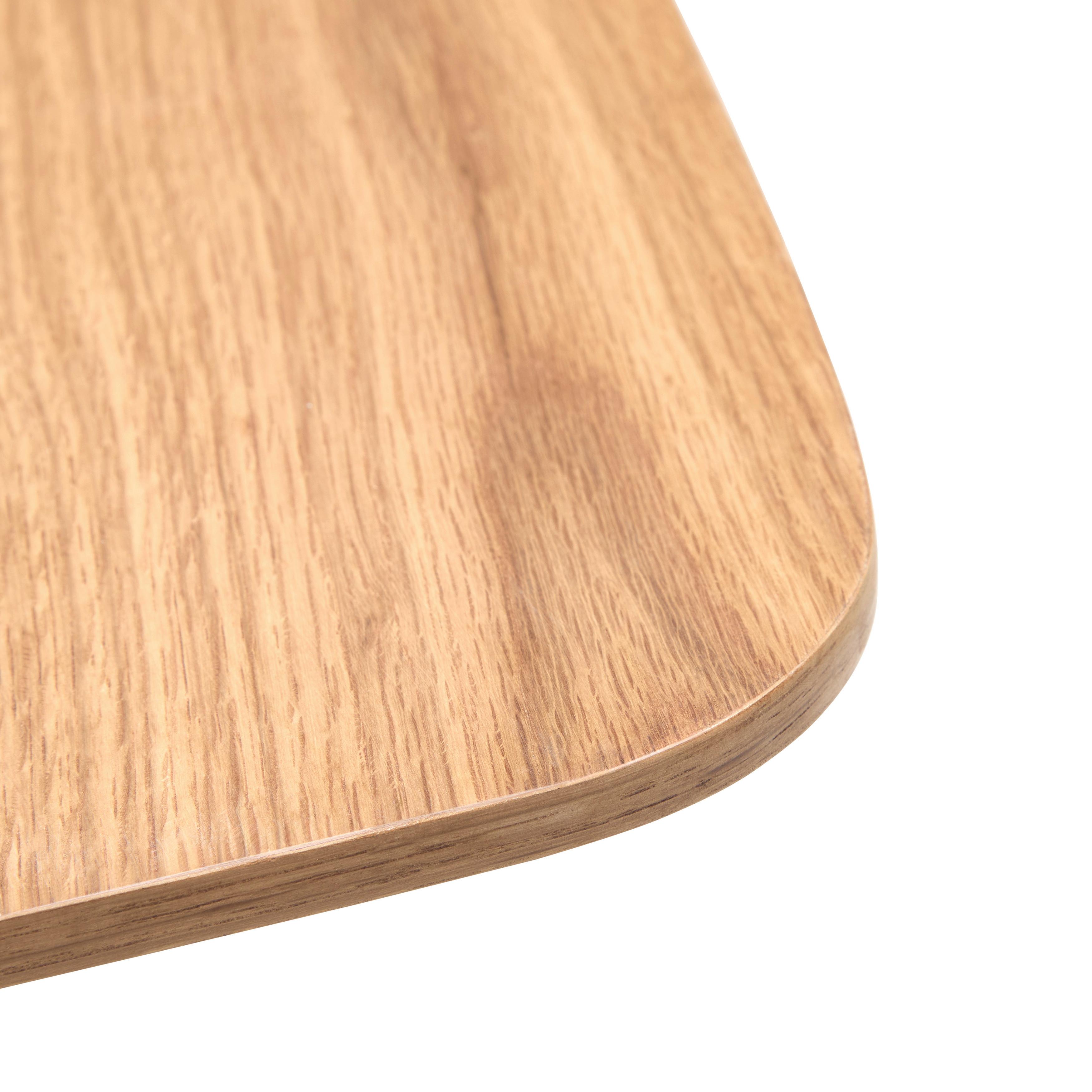 BARBORD VALLETTA - svart/ekfärgad, Modern, metall/trämaterial (80/100/80cm) - Premium Living