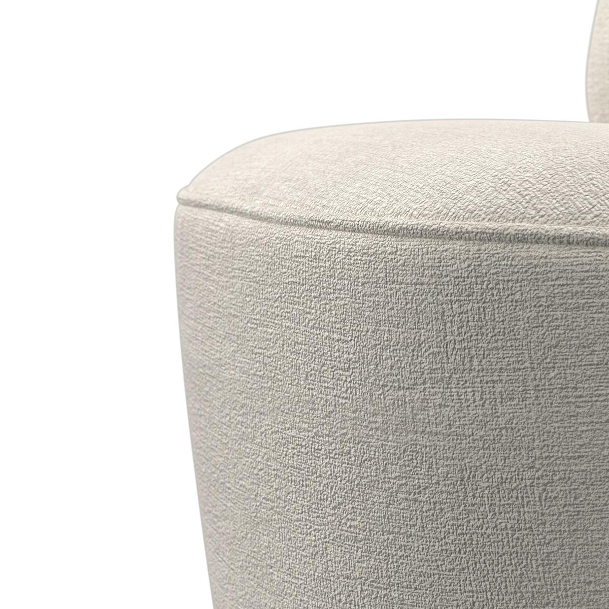 Stuhl Vittore Creme Chenille Gepolstert - Beige/Creme, MODERN, Holz/Textil (56/83,5/62cm) - Bessagi Home
