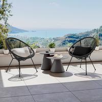 Garten-Relaxsessel Uno 1 Schwarz - Schwarz, Basics, Kunststoff/Metall (71/89/76cm) - Mömax