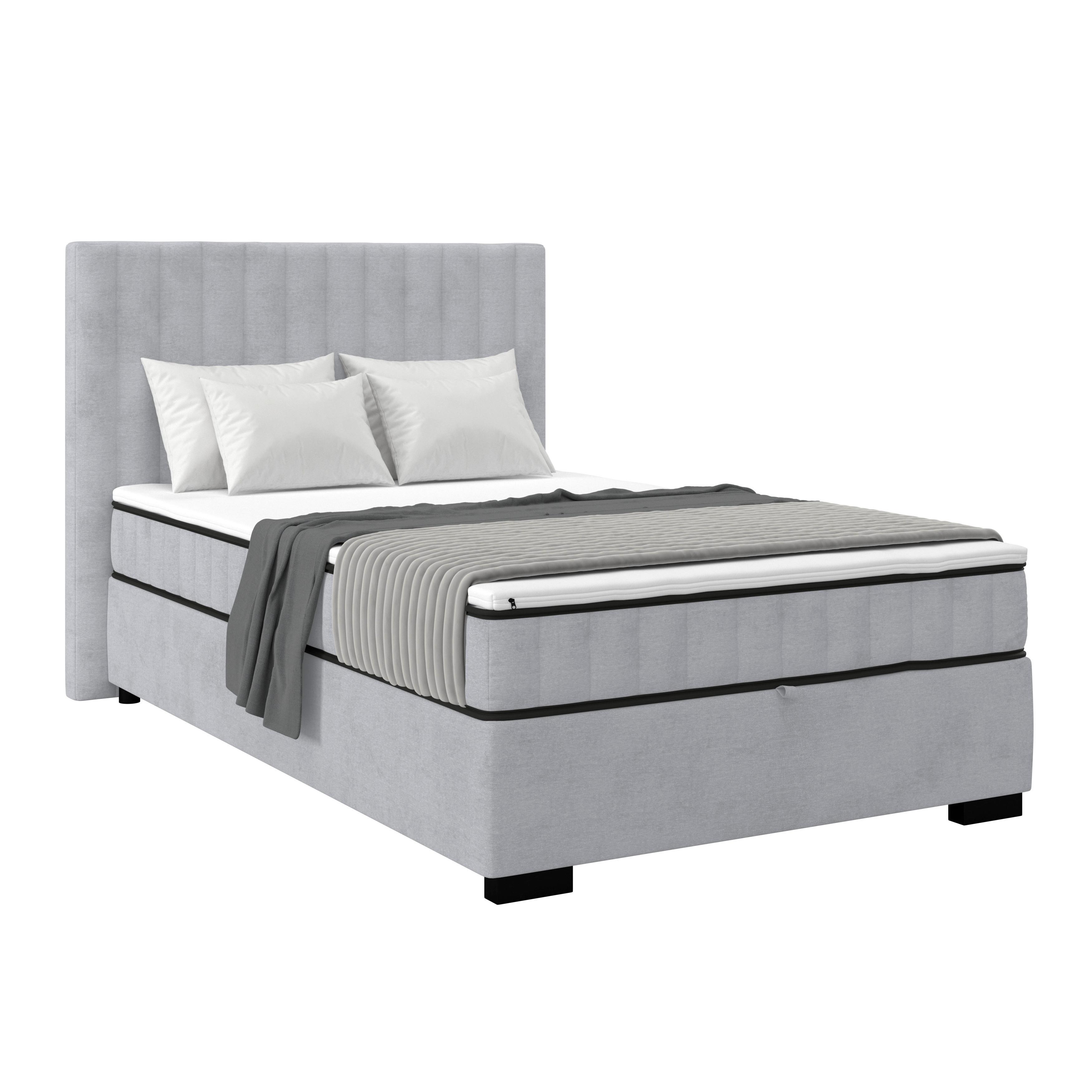 Box Krevet Maya C - siva/crna, Moderno, drvni materijal/drvo (100/200cm) - Modern Living