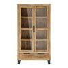 VITRINE EVEREST -EXKLUSIV- - couleur naturelle/noir, Natur, métal/verre (100/180/40cm) - Mömax