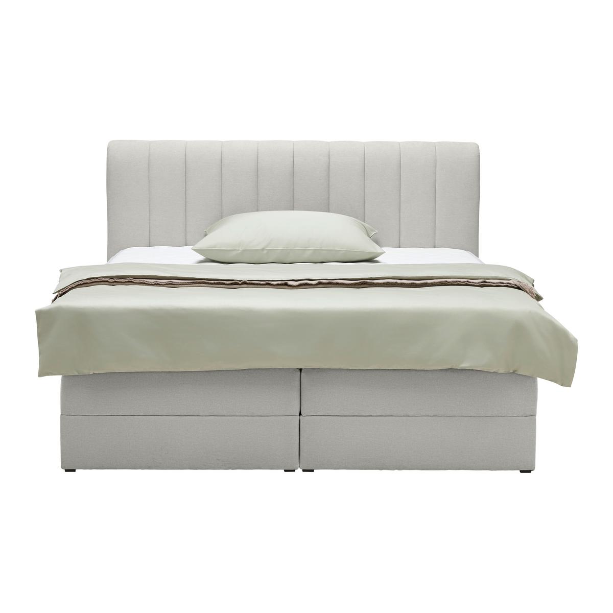 Boxspringbett Belano Hellgrau ca. 180x200cm - Hellgrau, KONVENTIONELL, Holz/Holzwerkstoff (180/200cm) - Premium Living