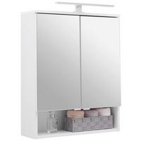 Element S Ogledalom Fresh - bijela visoki sjaj/boje kroma, Konvencionalno, staklo/drvni materijal (60/75/20cm) - Modern Living