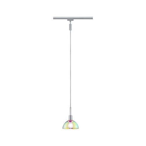 Schienensystem-Hängeleuchte Pendulum Sarrasani max. 20 W - Chromfarben/Multicolor, Basics, Glas/Metall (14/140cm) - Paulmann