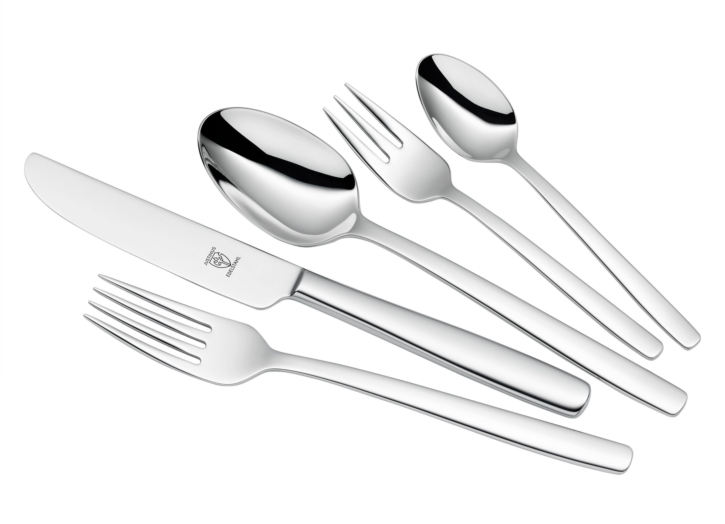 ZESTAW SZTUĆCÓW 630-460 - kolor stalowy, Basics, metal (43/25/5cm) - Justinus