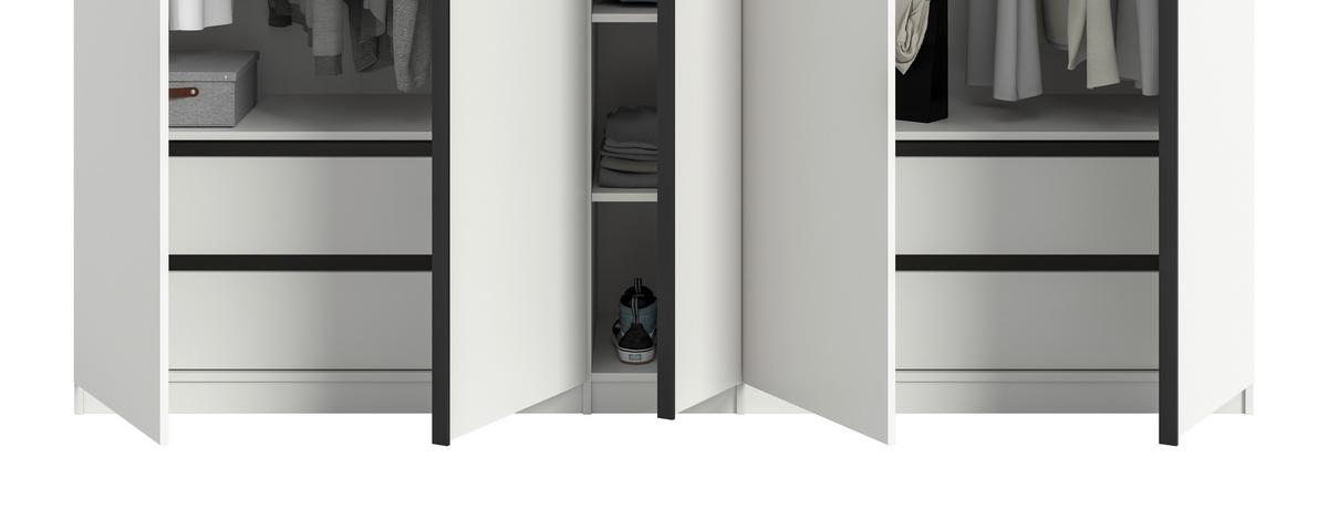 Notranji Predali Oakland, Bela - bela, Moderno, leseni material (97/47/48cm) - MID.YOU