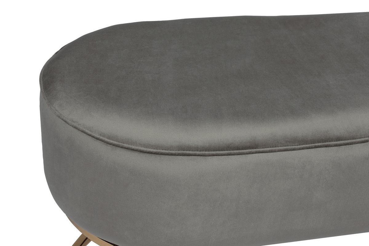 SITZBANK PERA 200 GRAU / GOLD - Goldfarben/Grau, Design, Holz/Holzwerkstoff (105/41/40cm) - Kayoom