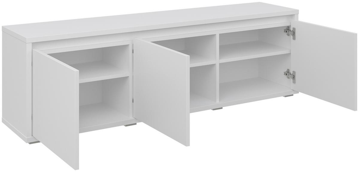 SIEDZISKO DO PRZEDPOKOJU LIV - kolor srebrny/biały, Konventionell, materiał drewnopochodny (145,1/50,1/33,8cm) - Xora