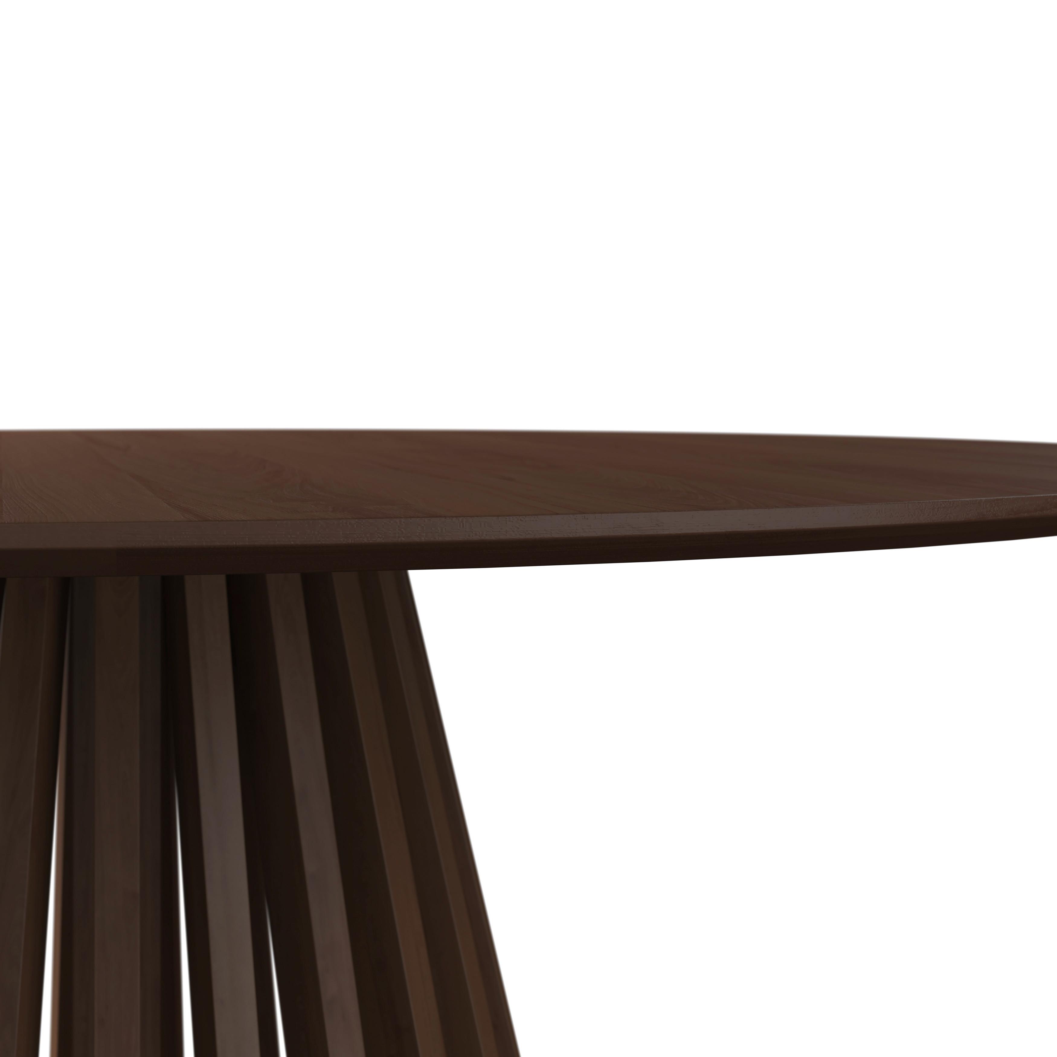 MATBORD ENNIO - valnötsfärgad, Modern, metall/trämaterial (120/75cm) - Bessagi Home