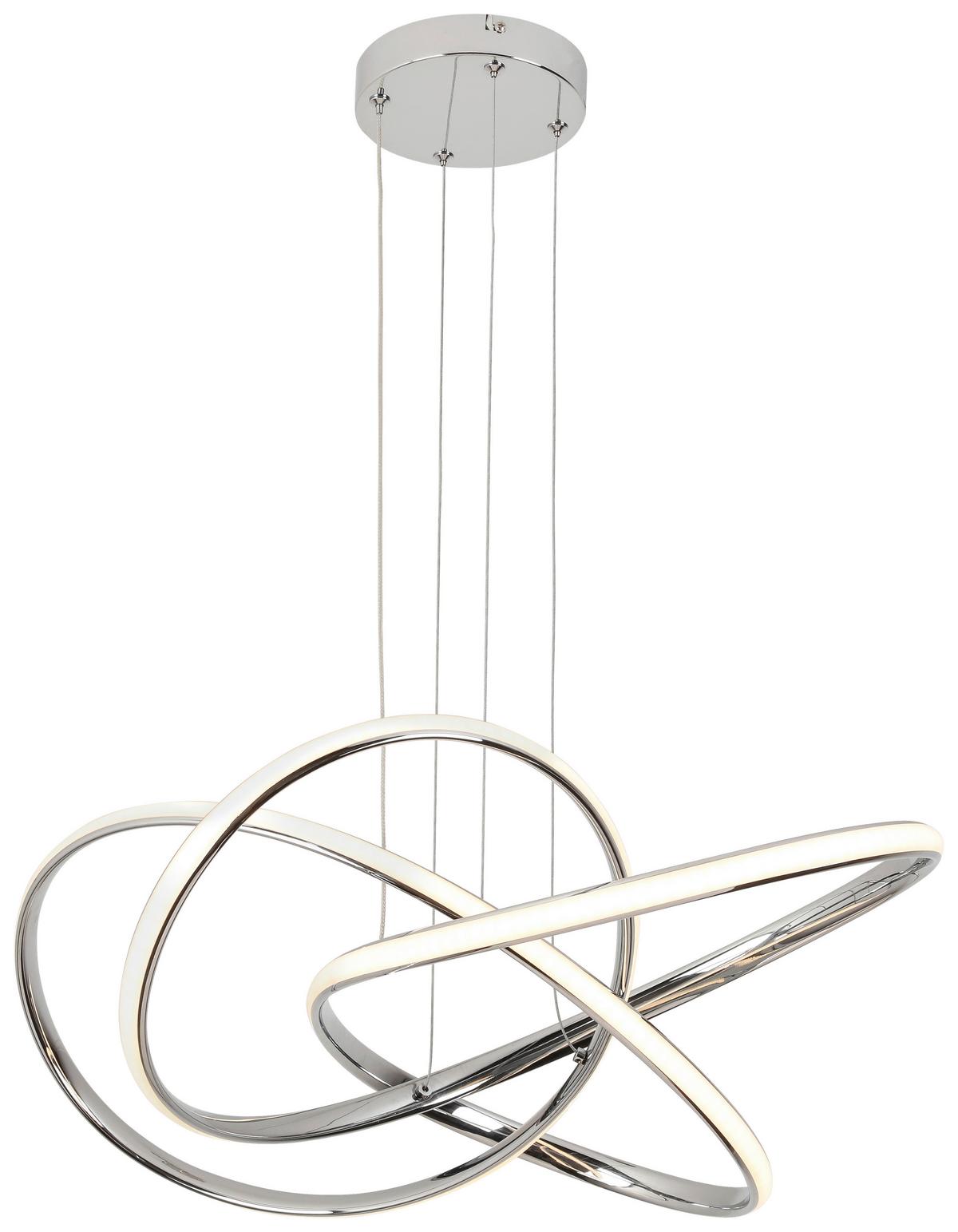 LAMPA WISZĄCA LED LENORE - kolor chromowy, Modern, tworzywo sztuczne/metal (60/120cm) - Premium Living