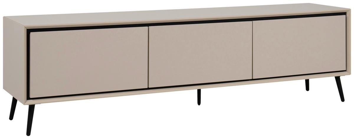 KOMODA NISKA ARONA - czarny/kolor piaskowy, Konventionell, materiał drewnopochodny/tworzywo sztuczne (175/50/38cm) - Livetastic