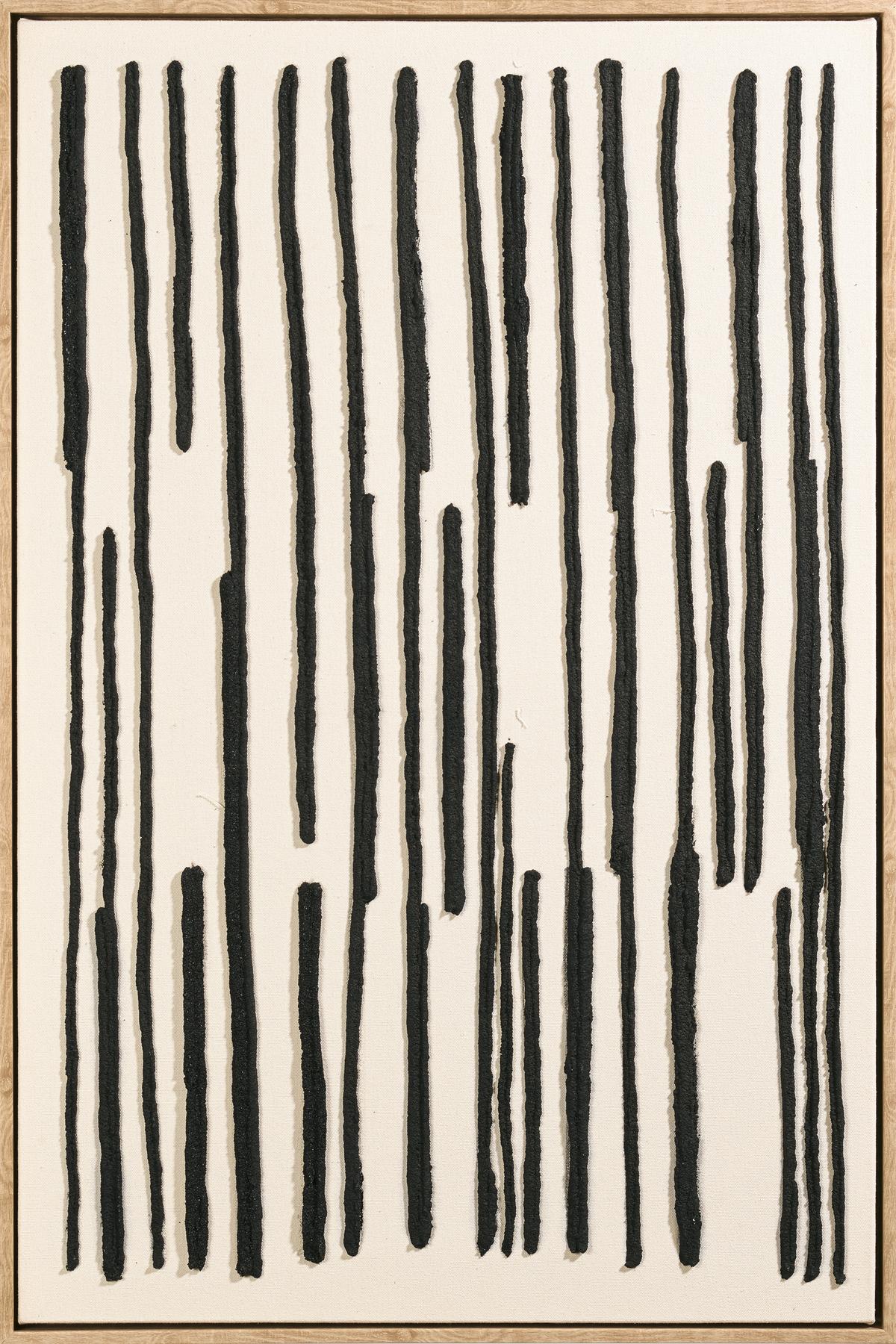 Keilrahmenbild Denise in Schwarz/Beige ca. 60x90cm - Beige/Schwarz, Holz/Kunststoff (60/90cm) - Premium Living