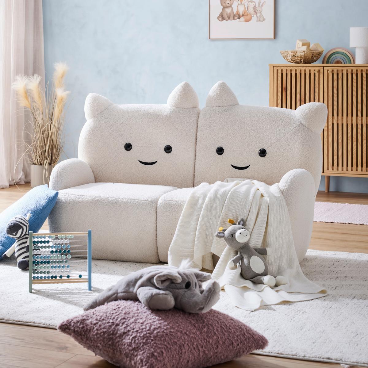 Sofa Kitti - bijela, Romantično / ladanjski, drvo/tekstil (121/78/58cm) - Premium Living