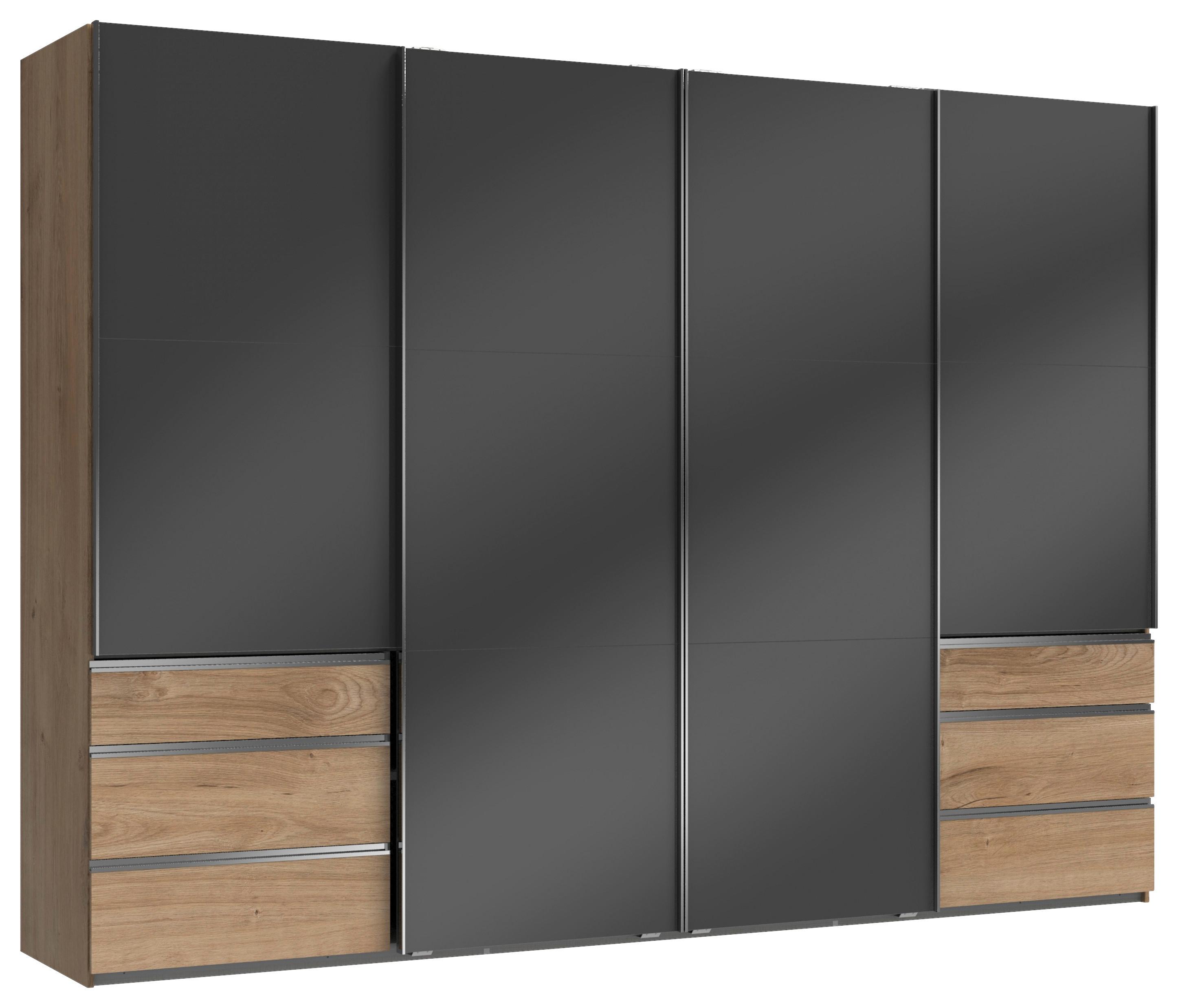 Ormar S Kliznim Vratima Level 36c - siva/boje hrasta, Moderno, drvni materijal (300/216/65cm) - Modern Living