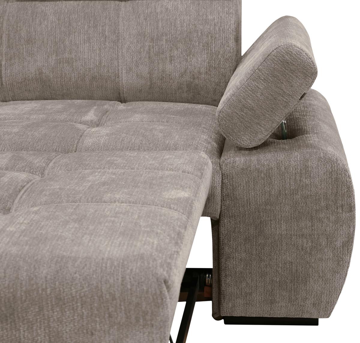 Kutna Garnitura Vegas - crna/taupe, Design, drvo/tekstil (173/294cm) - Modern Living