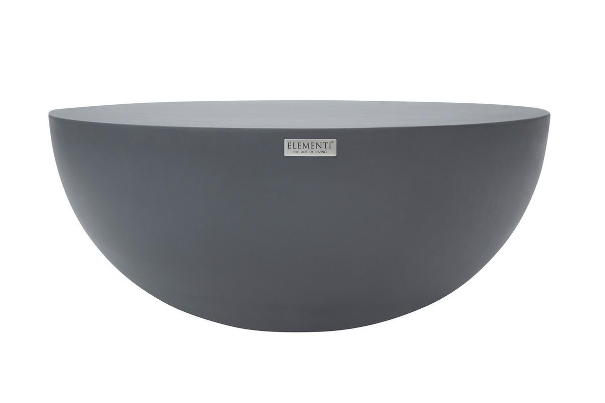 Loungetisch Chronos Schwarz - Schwarz, KONVENTIONELL, Stein (87/87/35cm) - Gardenson