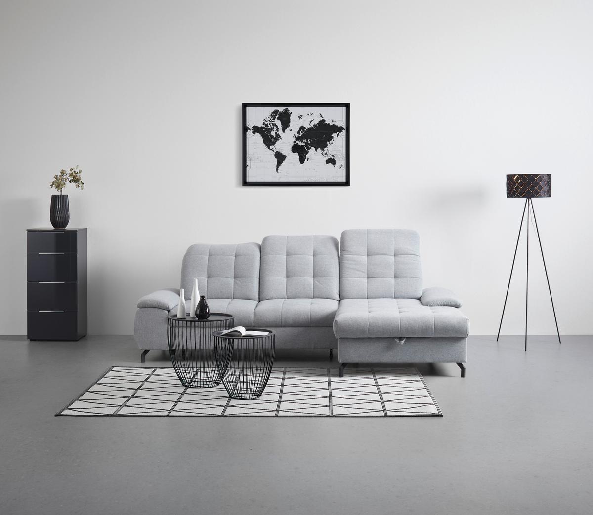 Sarokkanapé Como Mini - szürke, Modern (263/106/167cm) - Mömax