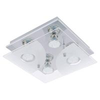 Deckenleuchte 75216* Cabi - Chromfarben/Weiss, Basics, Glas/Metall (25/25/8,5cm) - Eglo